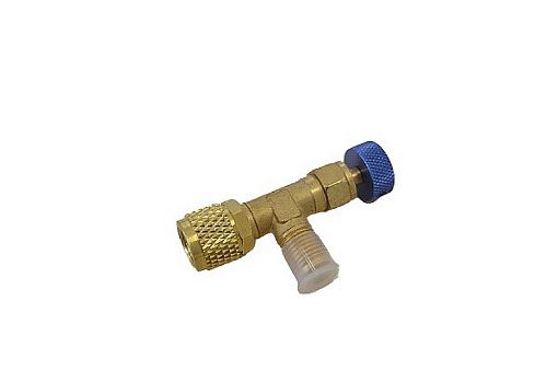 Slika PRIKLJUCNI VENTIL LOCK VALVE FC34 HC-1222 R22 404 407 1/4M-1/4F PLAVI