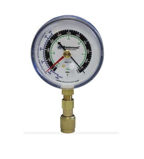 Slika MANOMETAR VAKUMETAR SOLO 1/8" 80mm i brza spojka 1/4 zenska MASTERCOOL 98066