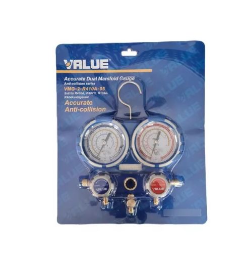 Slika MANOMETAR BEZ CREVA 2/2 R410a, R407c, R404a, R134a VALUE VMG-2-R410a-05 5259