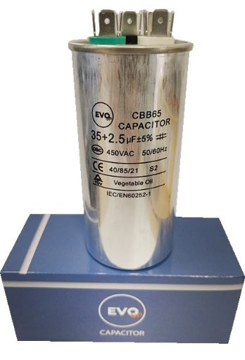 Slika KONDENZATOR ZA KLIMU METALNI 35+2.5MF CBB65 EVO SP