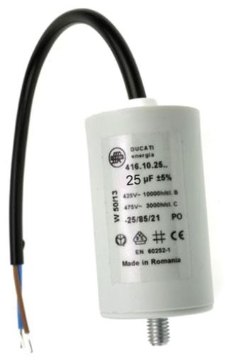 Slika KONDENZATOR SA KABLOM 25mf 475V DUCATI