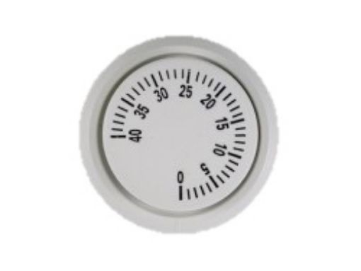 Slika DUGME KVARCNE PECI SA ROZETNOM 0-40C BELO