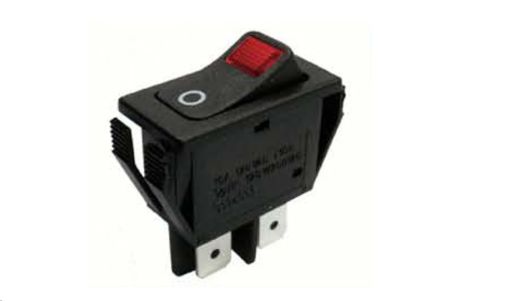 Slika PREKIDAC USKI 0-I INDIKATOR CRVENI 16A 4 kontakta 12,5x27,6mm