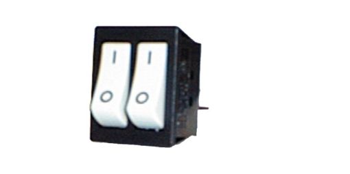 Slika PREKIDAC DUPLI 0-I BELI 16A 4 kontakta 22x30mm