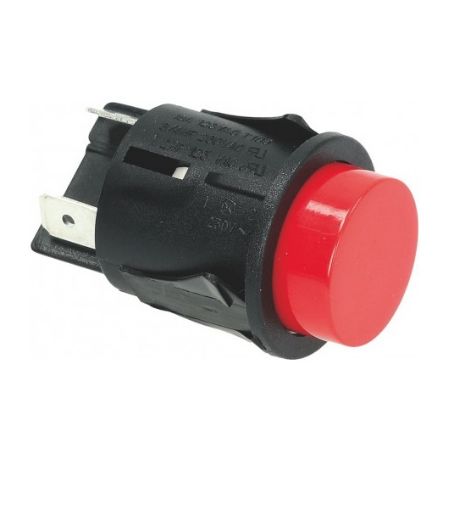 Slika PREKIDAC TASTER ZA KAFE APARAT BIPOLARNI CRVENI 16A 250V fi 25 mm