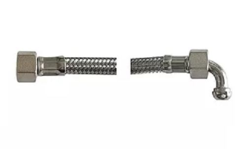 Slika DOVODNO CREVO ZA KAFE APARAT UGAO 90° INOX D.8 3/8 FconX 3/8 F-Ccon 2000 mm D838FS38CS200