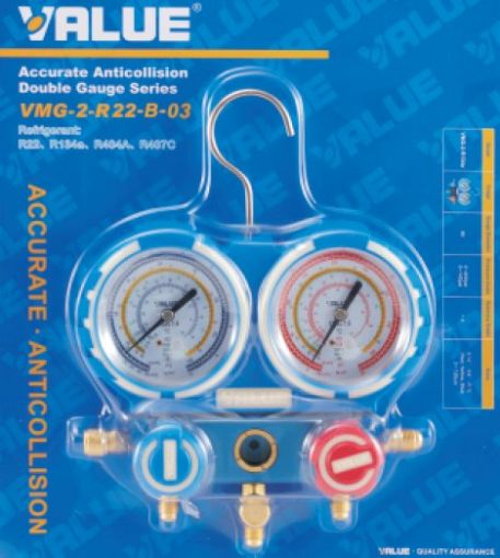 Slika MANOMETAR 2/2 R22, R134A, R404A, R407C VALUE VMG-2-R22-B-03 F68