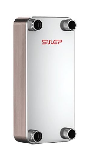 Slika PLOCASTI IZMENJIVAC SWEP Bx8THX301P-SC-S- SA PRIKLJUCCIMA NAPRED