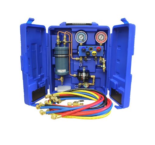 Slika MANUELNA STANICA ZA RECIKLIRANJE FREONA RECOVERY MATE 6x150 CREVA MASTERCOOL 69500