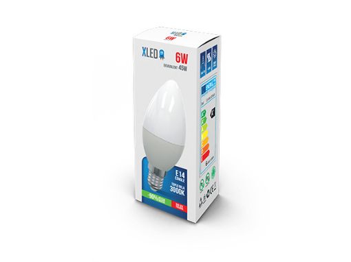 Slika LED SIJALICA E14 6W 3000K TOPLO BELA 480Lm 8606016748510